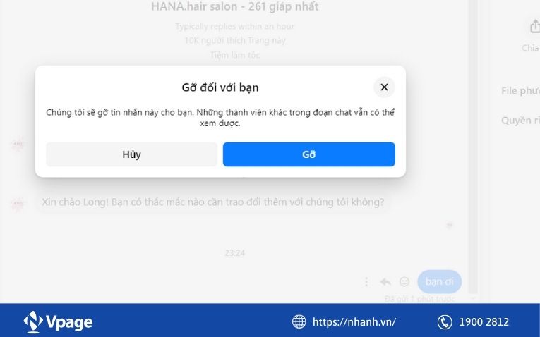  Có cách nào thu hồi tin nhắn đã gửi hay không?